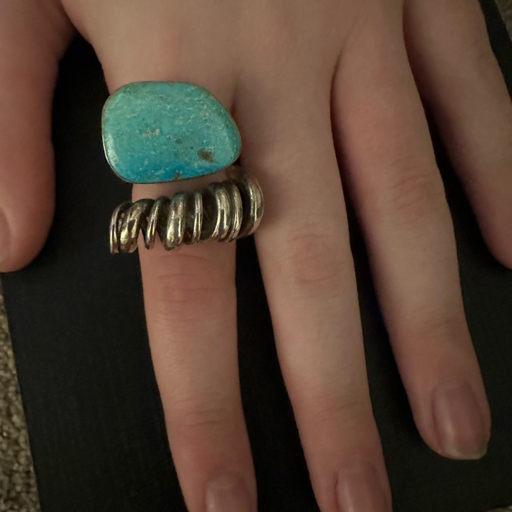 Lilly Barrack Adjustable Turquoise Ring - image 1